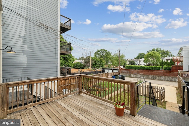 1707 D St SE, Washington, DC 20003 - wooden terrace with a fenced backyard