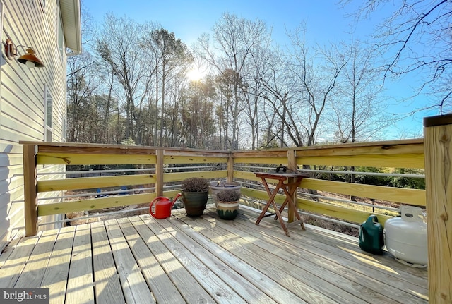 view of wooden terrace