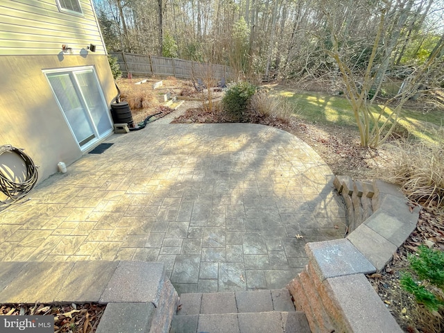 view of patio / terrace with fence