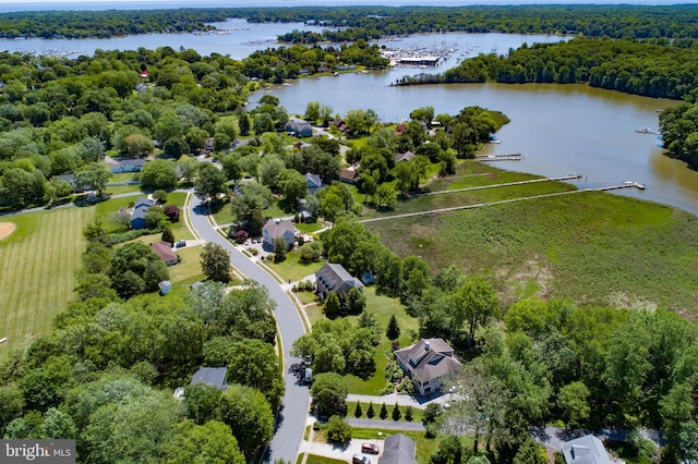 4873 Anchors Way, Galesville, MD 20765 - bird's eye view of a large body of water and a heavily wooded area