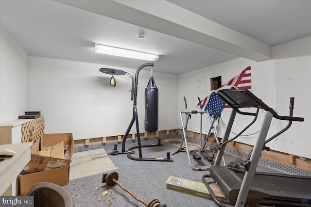 view of exercise room