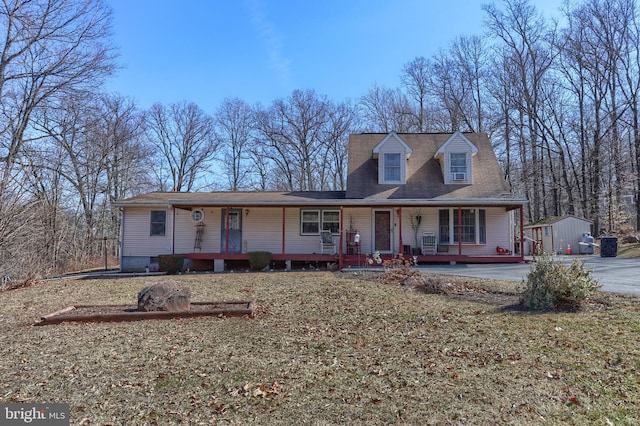 view of front of home with covered porch