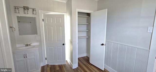 closet featuring a sink