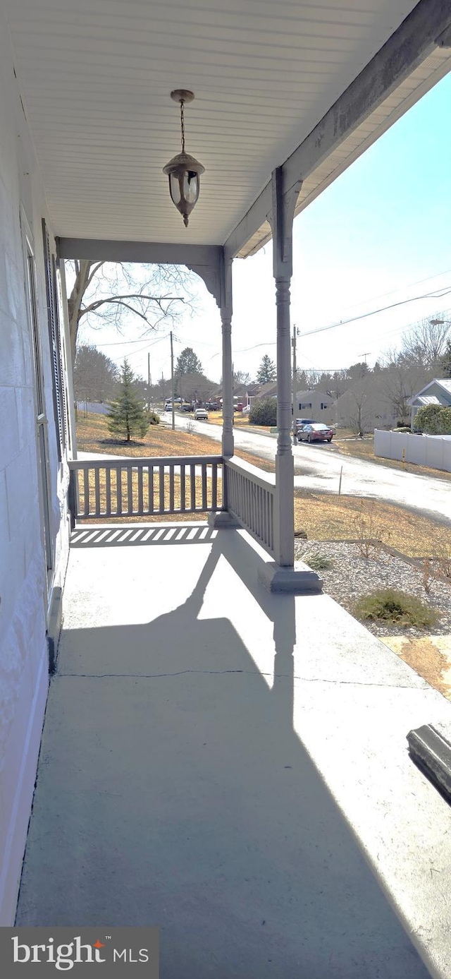 view of patio featuring covered porch