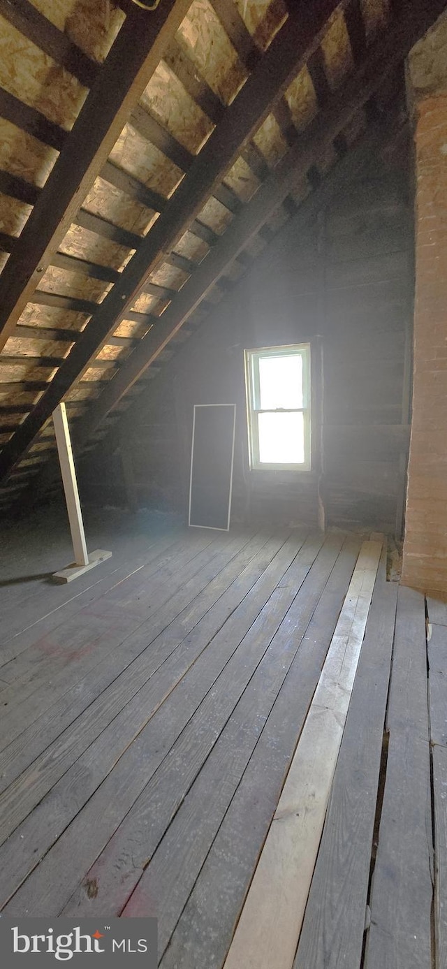 view of attic