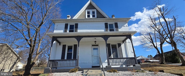 view of front of home featuring a porch