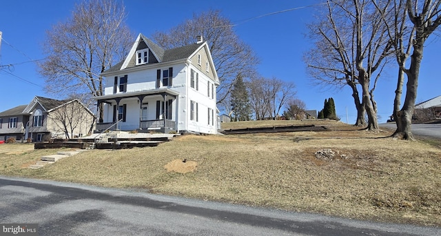 view of front of home with a porch