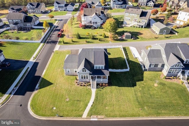 aerial view featuring a residential view