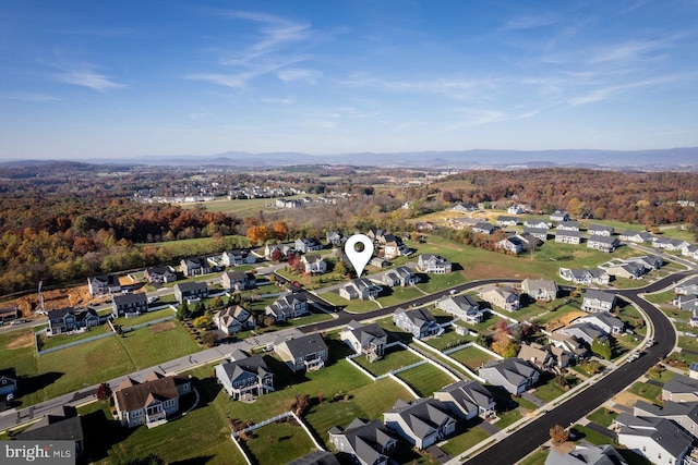 bird's eye view featuring a residential view