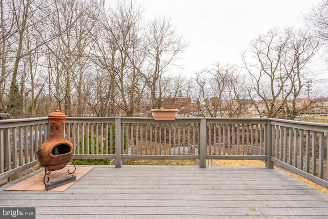 view of wooden terrace