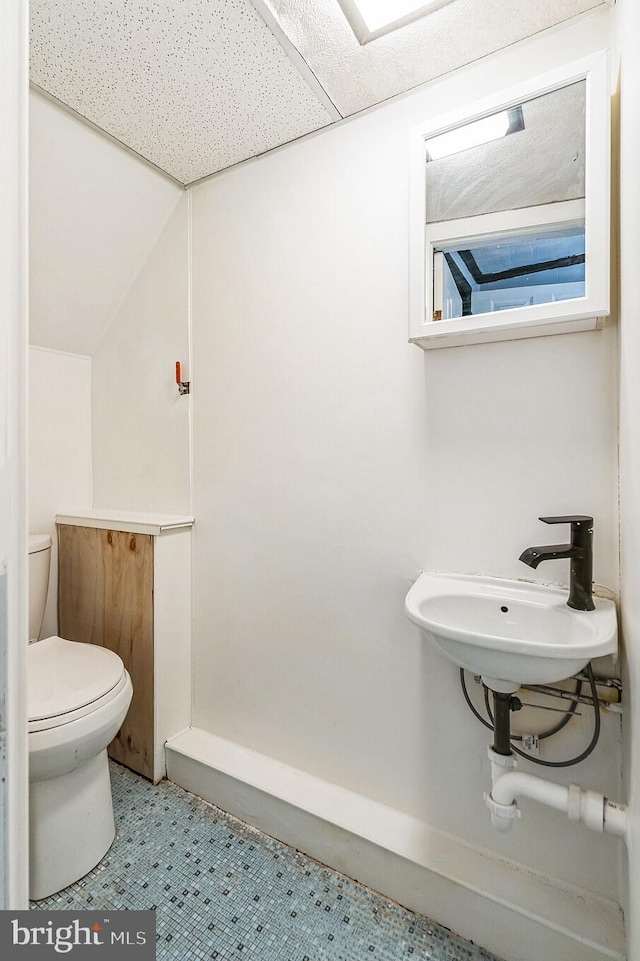 bathroom with a sink and toilet