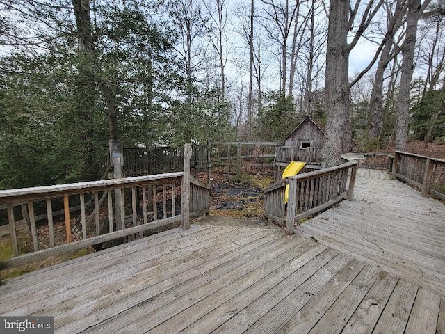 view of wooden terrace