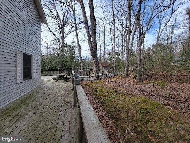 view of wooden terrace