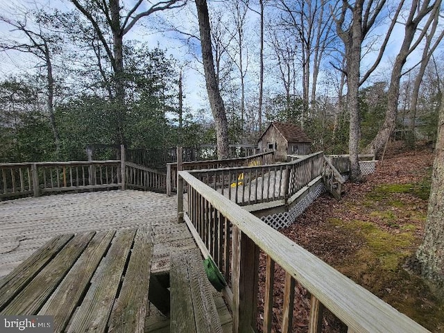 view of wooden terrace