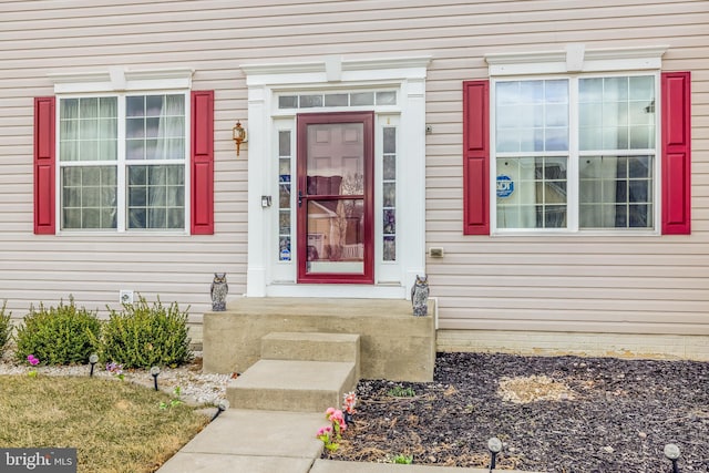 view of doorway to property