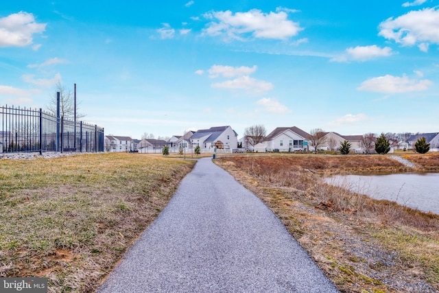 view of street with a residential view