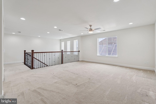 114 Cloak Ln, Lake Frederick, VA 22630 - carpeted empty room featuring recessed lighting, baseboards, and ceiling fan