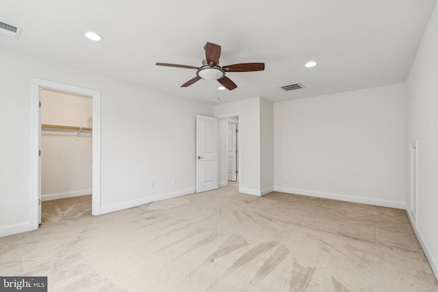 114 Cloak Ln, Lake Frederick, VA 22630 - unfurnished bedroom with carpet, recessed lighting, baseboards, and a walk in closet