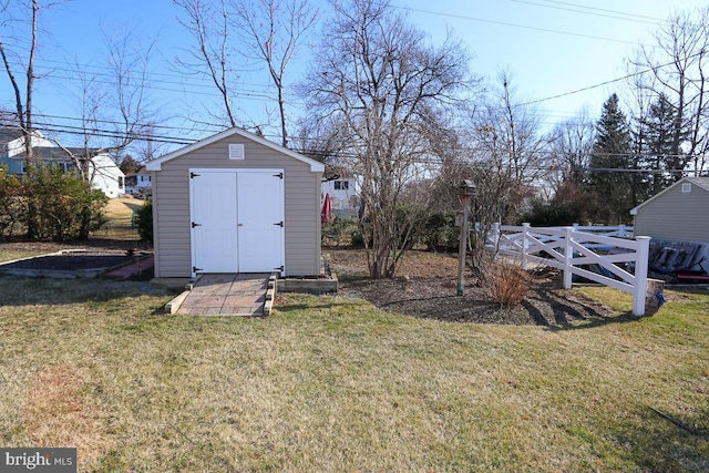 view of shed