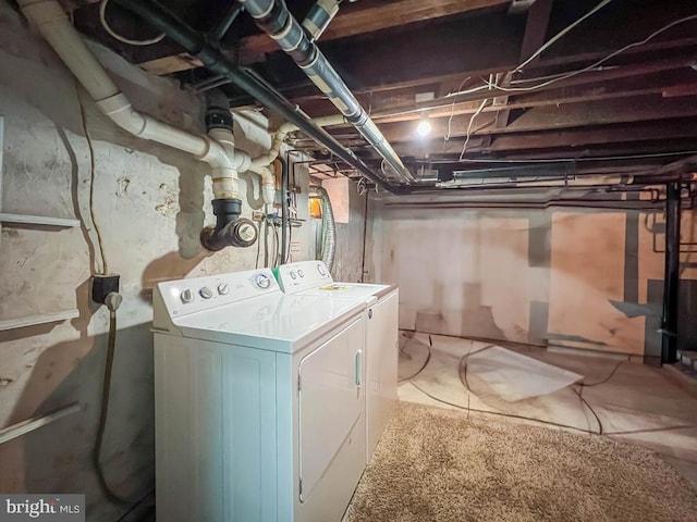 6 Washington Ave, Norristown, PA 19403 - unfinished below grade area featuring washing machine and clothes dryer