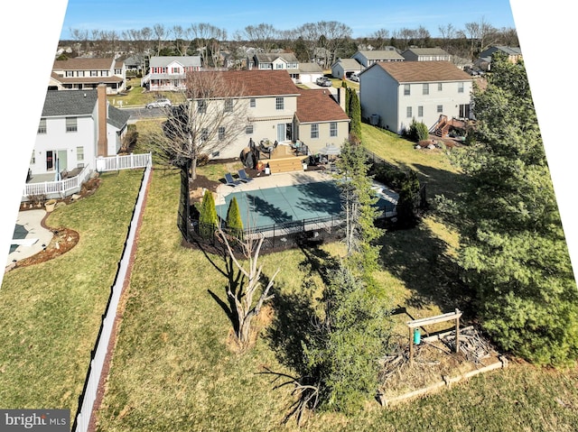 drone / aerial view featuring a residential view