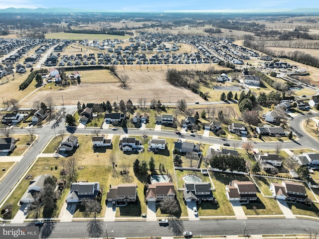 drone / aerial view with a residential view