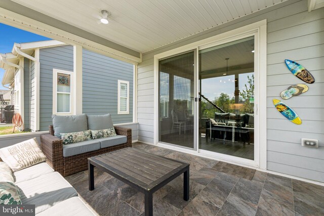 view of patio featuring outdoor lounge area