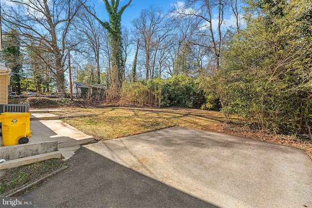 view of yard with a patio