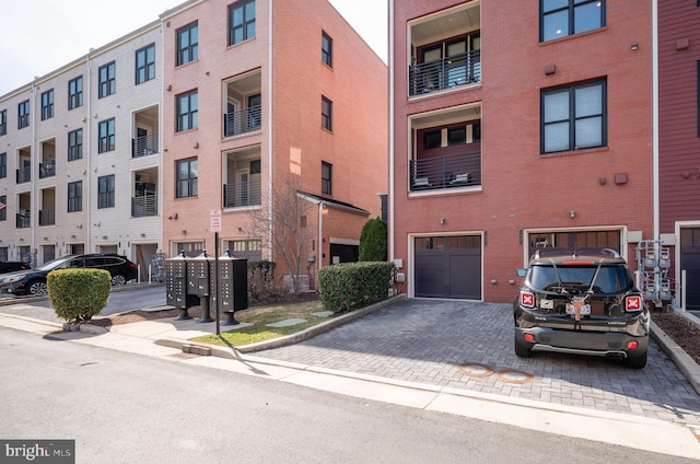 view of property featuring a garage