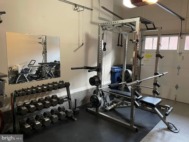 view of workout room