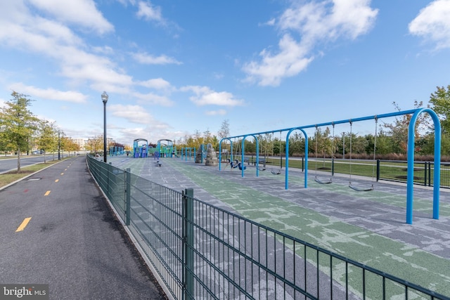 community playground featuring fence