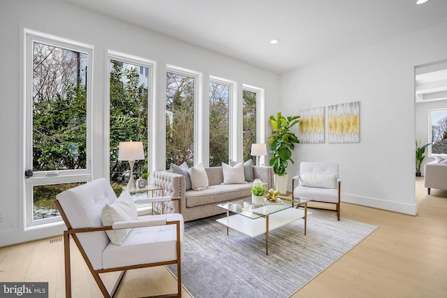 view of sunroom