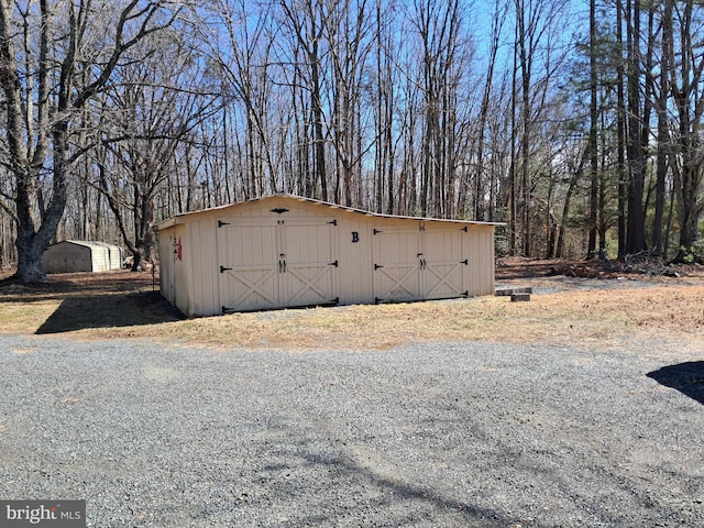 view of shed