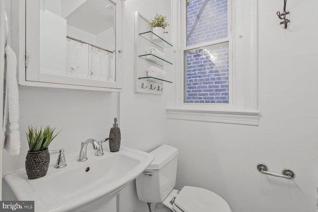 full bath featuring a sink and toilet