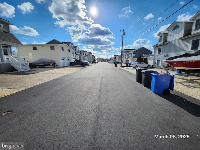 view of street with a residential view