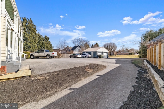 view of road featuring entry steps