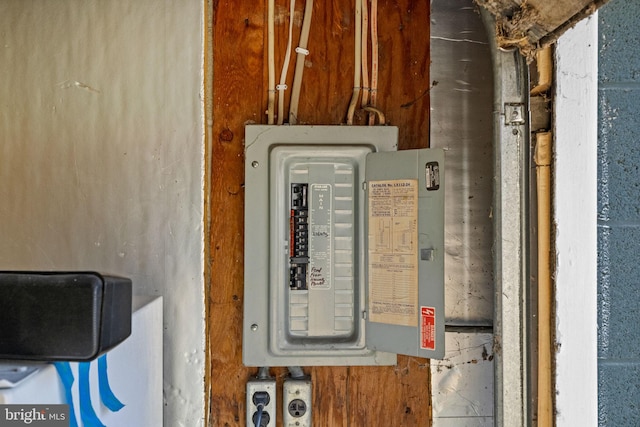 utility room with electric panel