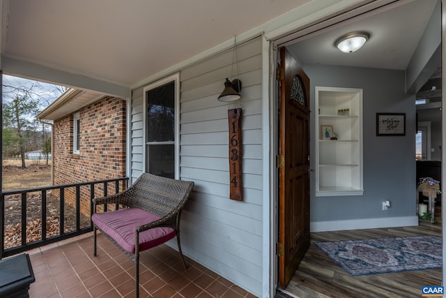 balcony with covered porch