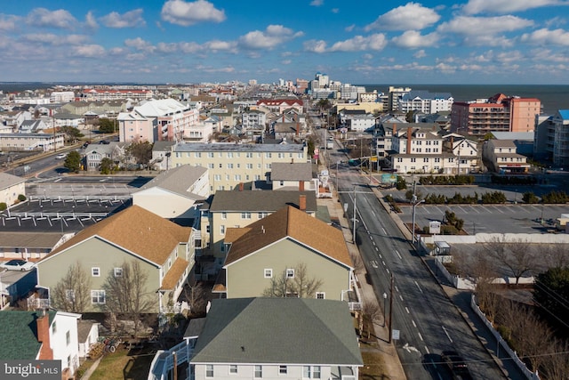 birds eye view of property featuring a view of city