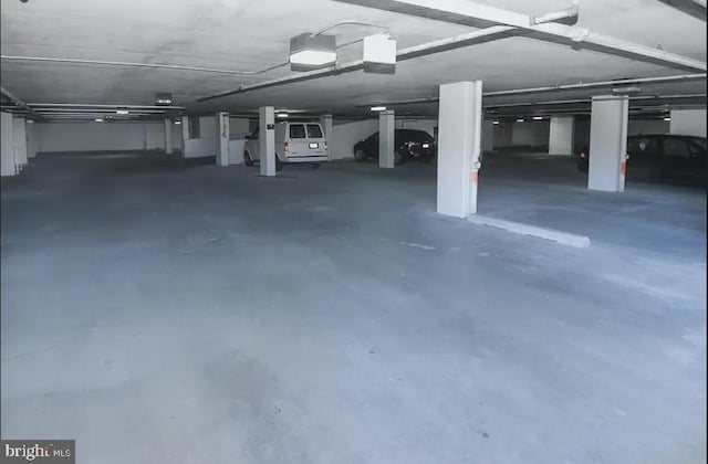 parking deck with a garage door opener