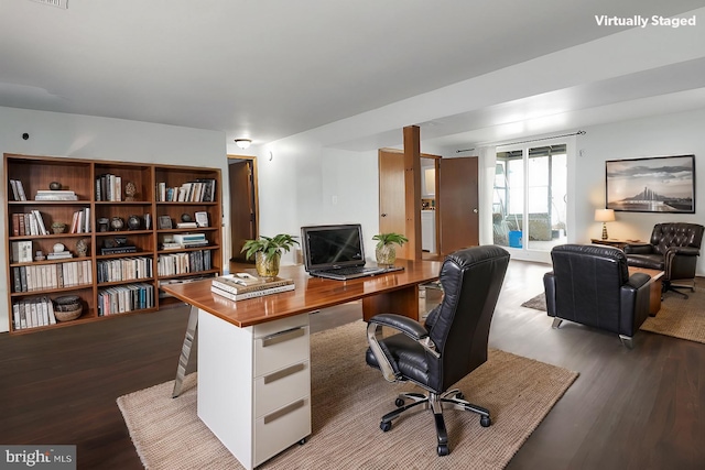 office featuring wood finished floors