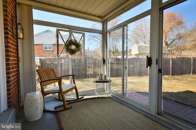 view of sunroom