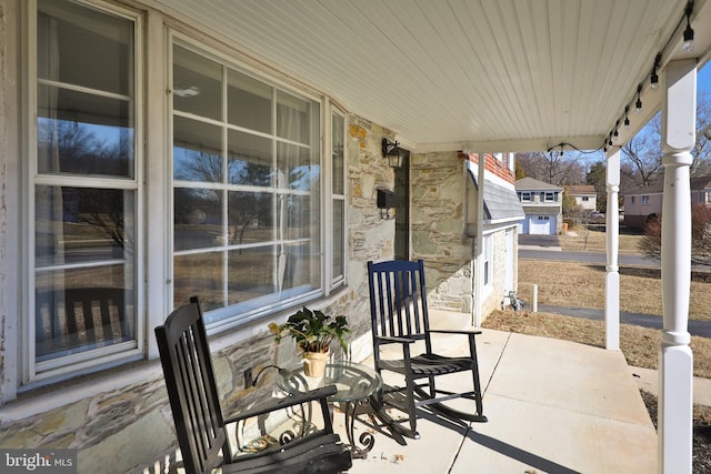 view of patio featuring covered porch