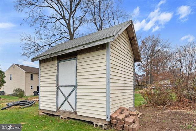 view of shed