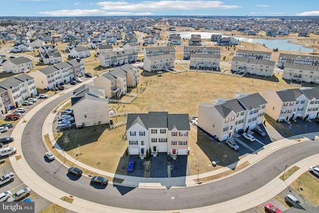 bird's eye view with a residential view