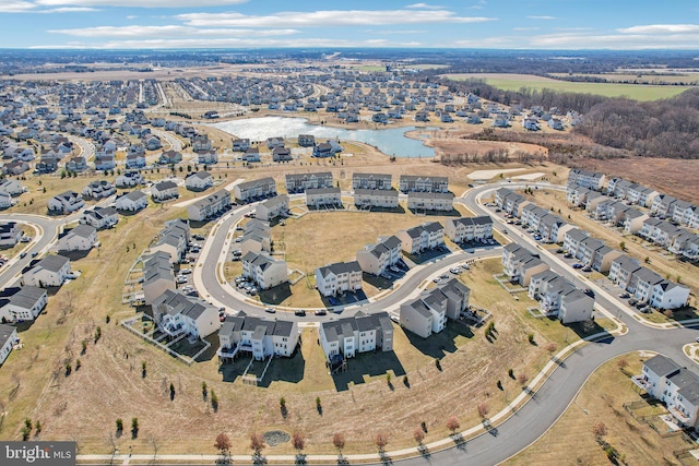 bird's eye view with a residential view