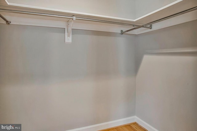 spacious closet with light wood-style floors