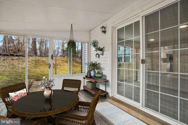 view of sunroom