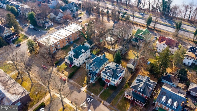 bird's eye view featuring a residential view