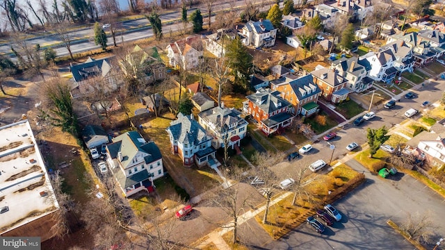 drone / aerial view with a residential view